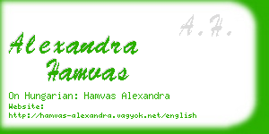 alexandra hamvas business card